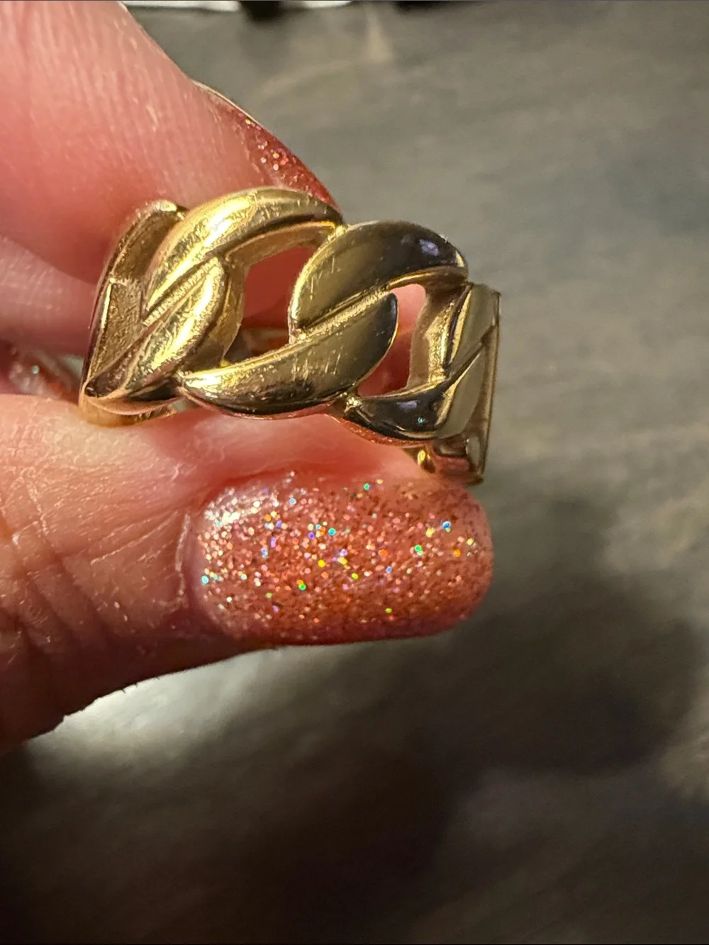 Michael Kors Gold Plaque Logo Ring